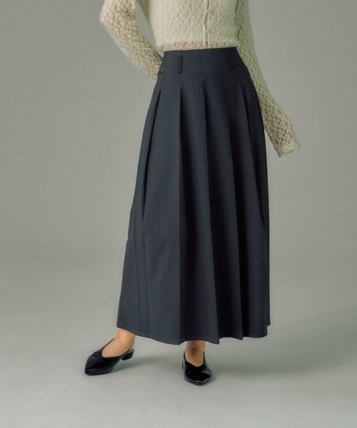 LEPSIM（レプシィム）の「【FOR I SERIES】プリーツデザインスカート　146398（スカート・レディース・ブラウン/チャコールグレー・FREE）」の6枚目の写真
