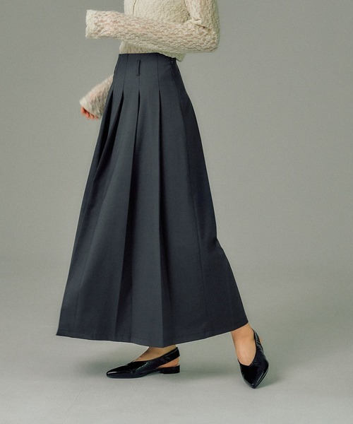 LEPSIM（レプシィム）の「【FOR I SERIES】プリーツデザインスカート　146398（スカート・レディース・ブラウン/チャコールグレー・FREE）」の8枚目の写真