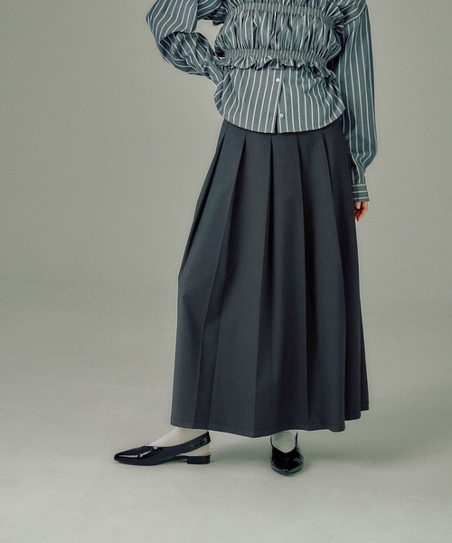 LEPSIM（レプシィム）の「【FOR I SERIES】プリーツデザインスカート　146398（スカート・レディース・ブラウン/チャコールグレー・FREE）」の11枚目の写真