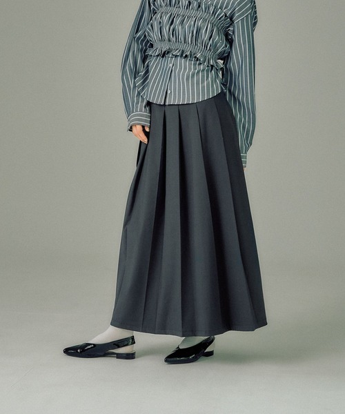 LEPSIM（レプシィム）の「【FOR I SERIES】プリーツデザインスカート　146398（スカート・レディース・ブラウン/チャコールグレー・FREE）」の12枚目の写真