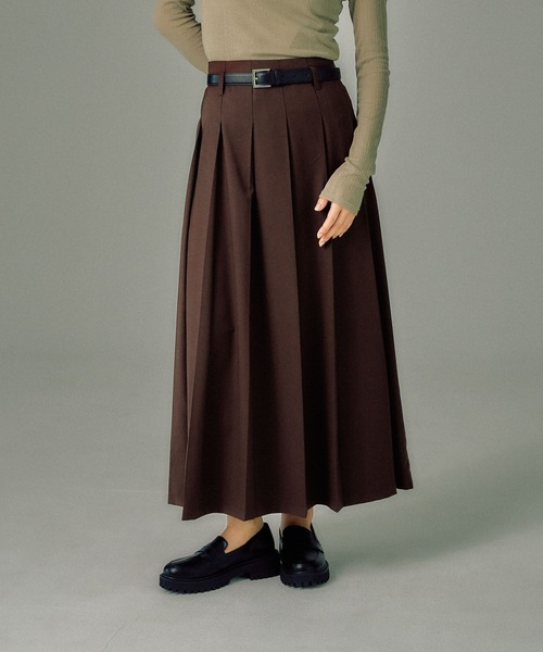 LEPSIM（レプシィム）の「【FOR I SERIES】プリーツデザインスカート　146398（スカート・レディース・ブラウン/チャコールグレー・FREE）」の19枚目の写真