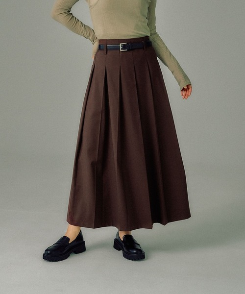 LEPSIM（レプシィム）の「【FOR I SERIES】プリーツデザインスカート　146398（スカート・レディース・ブラウン/チャコールグレー・FREE）」の20枚目の写真