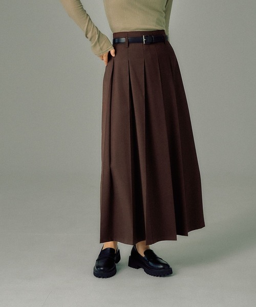 LEPSIM（レプシィム）の「【FOR I SERIES】プリーツデザインスカート　146398（スカート・レディース・ブラウン/チャコールグレー・FREE）」の21枚目の写真