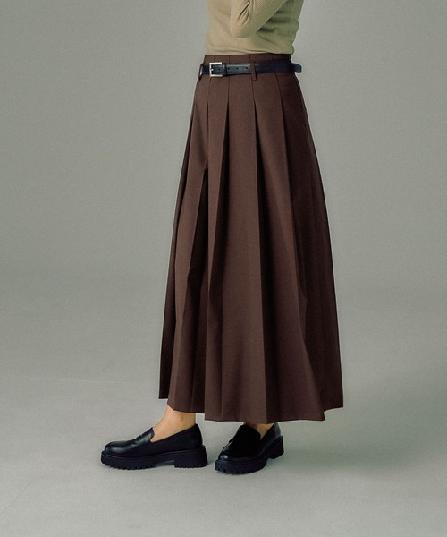 LEPSIM（レプシィム）の「【FOR I SERIES】プリーツデザインスカート　146398（スカート・レディース・ブラウン/チャコールグレー・FREE）」の22枚目の写真