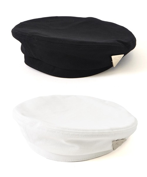 ANAP GiRL(アナップガール)の「【ティーンズライン】シルバープレート付きベレー帽(ハンチング/ベレー帽・キッズ・ホワイト/ブラック・FREE)」の15枚目の写真