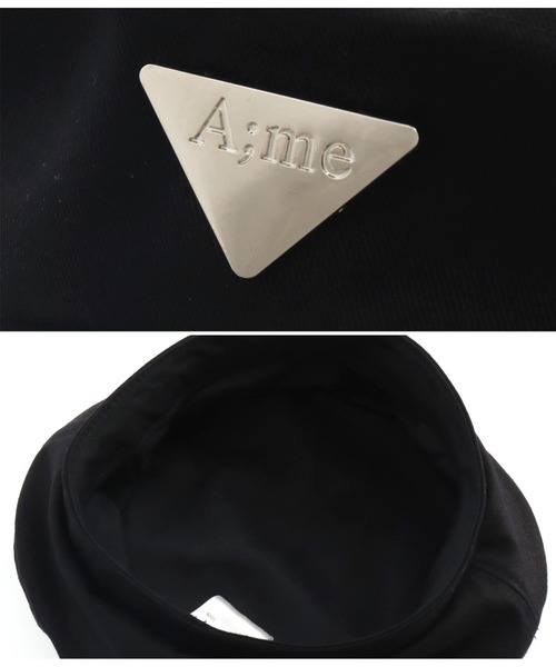 ANAP GiRL(アナップガール)の「【ティーンズライン】シルバープレート付きベレー帽(ハンチング/ベレー帽・キッズ・ホワイト/ブラック・FREE)」の12枚目の写真