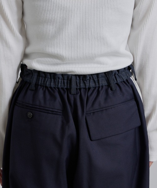 etsinta（エシンタ）の「【etsinta/エシンタ】リメイクサイドライントラウザー（スラックス・レディース・ネイビー/ベージュ・ONE SIZE）」の20枚目の写真