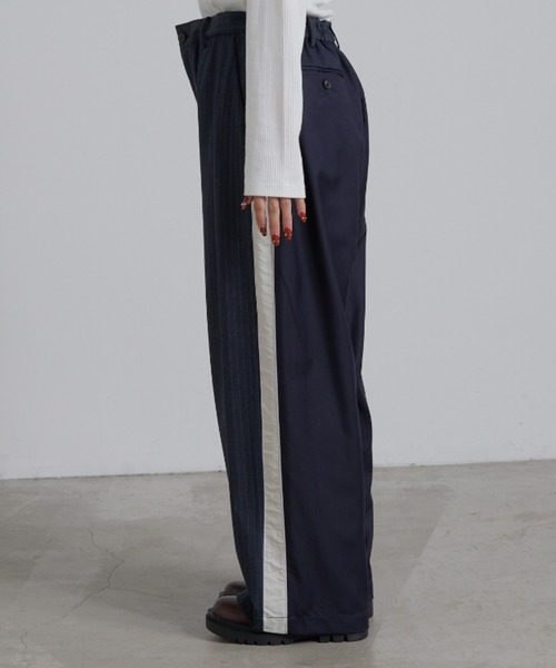 etsinta（エシンタ）の「【etsinta/エシンタ】リメイクサイドライントラウザー（スラックス・レディース・ネイビー/ベージュ・ONE SIZE）」の17枚目の写真