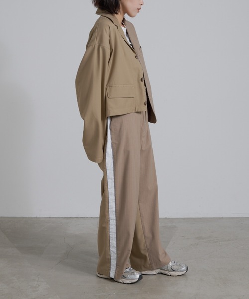 etsinta（エシンタ）の「【etsinta/エシンタ】リメイクサイドライントラウザー（スラックス・レディース・ネイビー/ベージュ・ONE SIZE）」の6枚目の写真