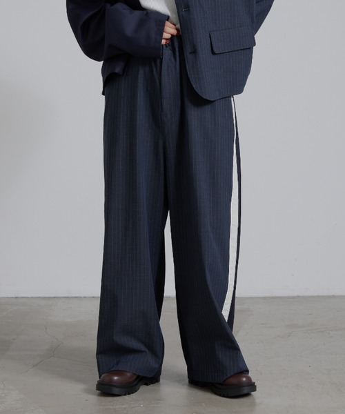 etsinta（エシンタ）の「【etsinta/エシンタ】リメイクサイドライントラウザー（スラックス・レディース・ネイビー/ベージュ・ONE SIZE）」の8枚目の写真