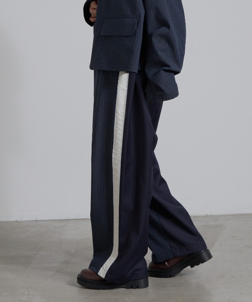 etsinta（エシンタ）の「【etsinta/エシンタ】リメイクサイドライントラウザー（スラックス・レディース・ネイビー/ベージュ・ONE SIZE）」の9枚目の写真