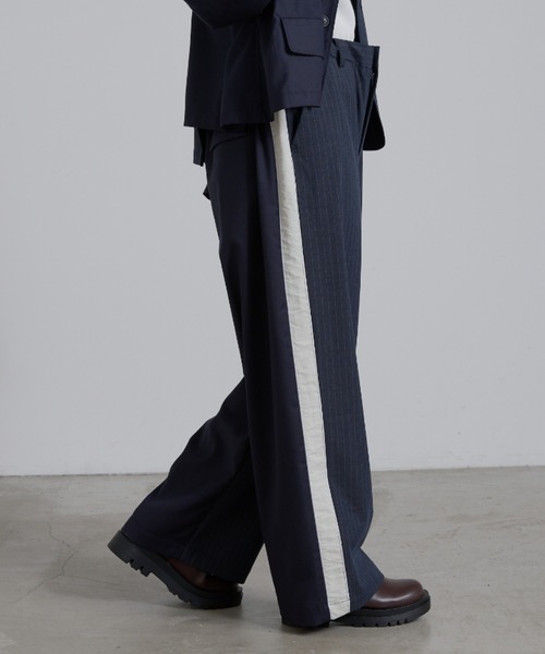 etsinta（エシンタ）の「【etsinta/エシンタ】リメイクサイドライントラウザー（スラックス・レディース・ネイビー/ベージュ・ONE SIZE）」の11枚目の写真