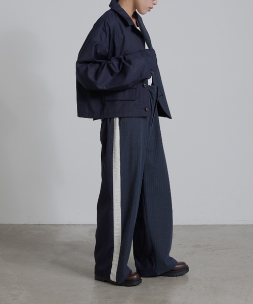 etsinta（エシンタ）の「【etsinta/エシンタ】リメイクサイドライントラウザー（スラックス・レディース・ネイビー/ベージュ・ONE SIZE）」の15枚目の写真