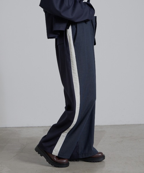 etsinta（エシンタ）の「【etsinta/エシンタ】リメイクサイドライントラウザー（スラックス・レディース・ネイビー/ベージュ・ONE SIZE）」の7枚目の写真