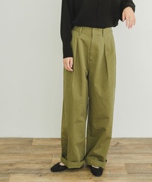 ITEMS URBANRESEARCH | コットンタックワイドパンツ(チノパンツ)