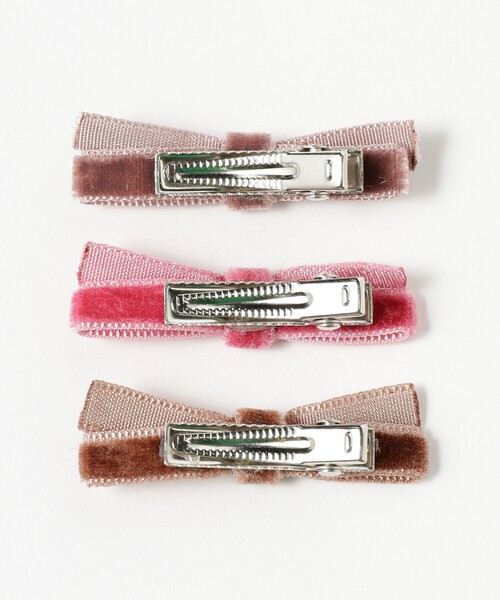 BEAMS BOY（ビームスボーイ）の「ミニ ベロア リボン 3P（ヘアピン・レディース・ブラック/ブルー/ピンク・ONE SIZE）」の7枚目の写真