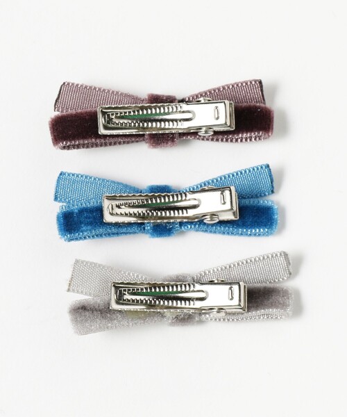 BEAMS BOY（ビームスボーイ）の「ミニ ベロア リボン 3P（ヘアピン・レディース・ブラック/ブルー/ピンク・ONE SIZE）」の10枚目の写真