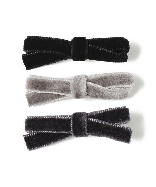 BEAMS BOY（ビームスボーイ）の「ミニ ベロア リボン 3P（ヘアピン・レディース・ブラック/ブルー/ピンク・ONE SIZE）」の13枚目の写真