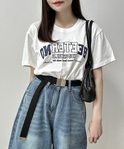 Cham.（チャム）の「デニムワイドハーフパンツ（デニムパンツ・レディース・ライトブルー・M/S/L）」の7枚目の写真