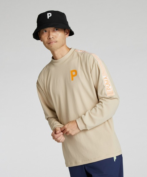 PUMA(プーマ)の「PUMA プーマ メンズ ゴルフ PC ストレッチ ジャガード テープ P ロゴ 長袖 シ(Tシャツ/カットソー・メンズ・ブラック/ネイビー/ベージュ/ホワイト系その他・XX-LARGE/SMALL/X-LARGE/LARGE/MEDIUM)」の3枚目の写真