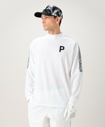 PUMA プーマ メンズ ゴルフ PC ストレッチ ジャガード テープ P ロゴ 長袖 シ