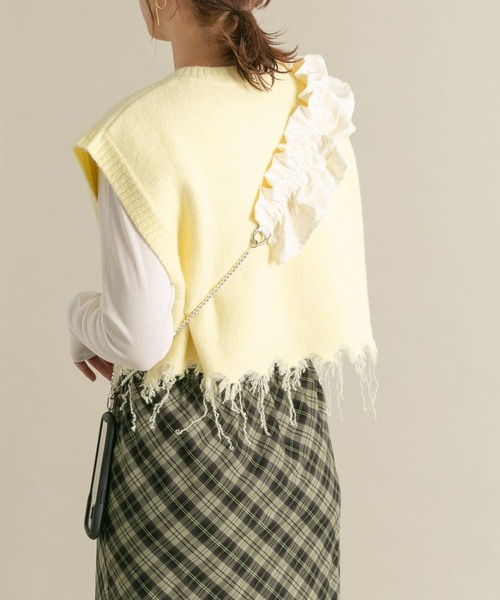 KBF（ケイビーエフ）の「フリルギャザーマルチストラップ（その他小物・レディース・アイボリー/ブラック・ONE）」の13枚目の写真