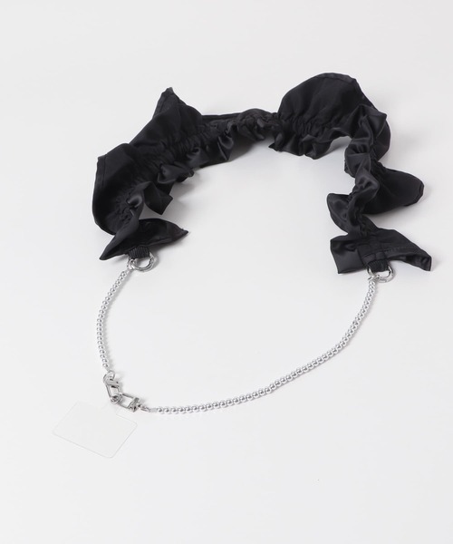 KBF（ケイビーエフ）の「フリルギャザーマルチストラップ（その他小物・レディース・アイボリー/ブラック・ONE）」の14枚目の写真