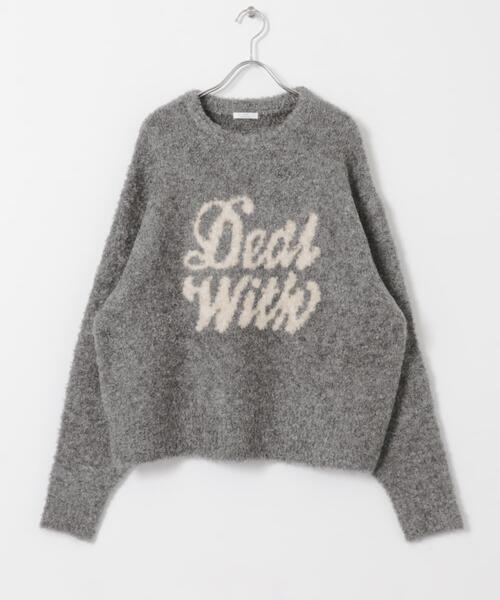 ITEMS URBANRESEARCH（アイテムズ アーバンリサーチ）の「ブークレロゴニットプルオーバー（ニット/セーター・レディース・ベージュ/グレー/ピンク・FREE）」の8枚目の写真