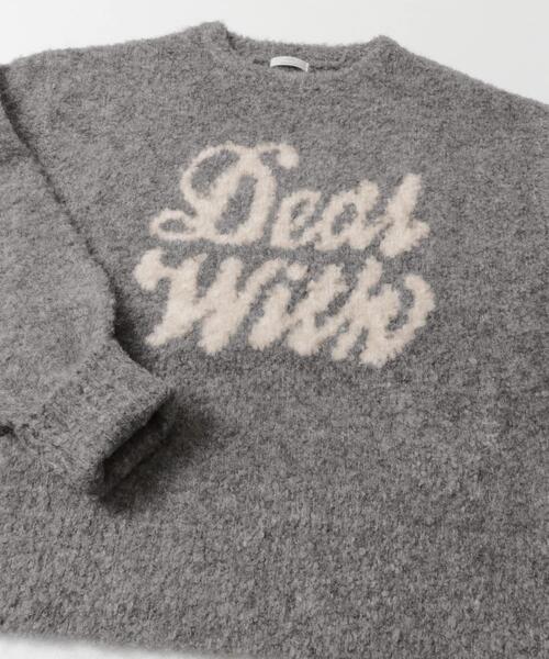 ITEMS URBANRESEARCH（アイテムズ アーバンリサーチ）の「ブークレロゴニットプルオーバー（ニット/セーター・レディース・ベージュ/グレー/ピンク・FREE）」の9枚目の写真