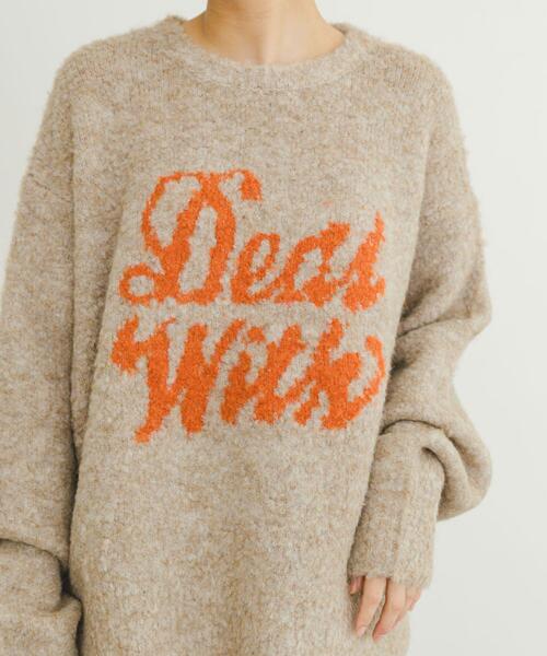 ITEMS URBANRESEARCH（アイテムズ アーバンリサーチ）の「ブークレロゴニットプルオーバー（ニット/セーター・レディース・ベージュ/グレー/ピンク・FREE）」の17枚目の写真