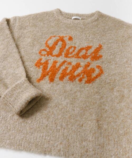 ITEMS URBANRESEARCH（アイテムズ アーバンリサーチ）の「ブークレロゴニットプルオーバー（ニット/セーター・レディース・ベージュ/グレー/ピンク・FREE）」の19枚目の写真