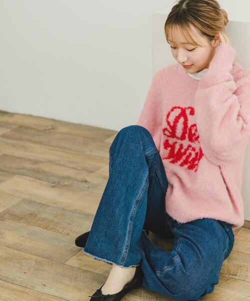 ITEMS URBANRESEARCH（アイテムズ アーバンリサーチ）の「ブークレロゴニットプルオーバー（ニット/セーター・レディース・ベージュ/グレー/ピンク・FREE）」の22枚目の写真