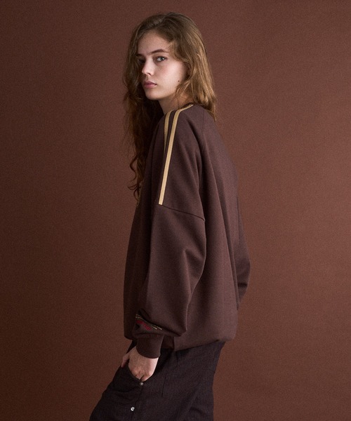 WISH FOR EVER（ウィッシュフォーエバー）の「DRAW CODE GAME LOGO SIDE LINE SWEAT/ドローコードゲームロゴサイドラインスウェット（スウェット・メンズ・ブラック/グレー/ネイビー/ブラウン/レッド・SMALL/MEDIUM/LARGE）」の14枚目の写真