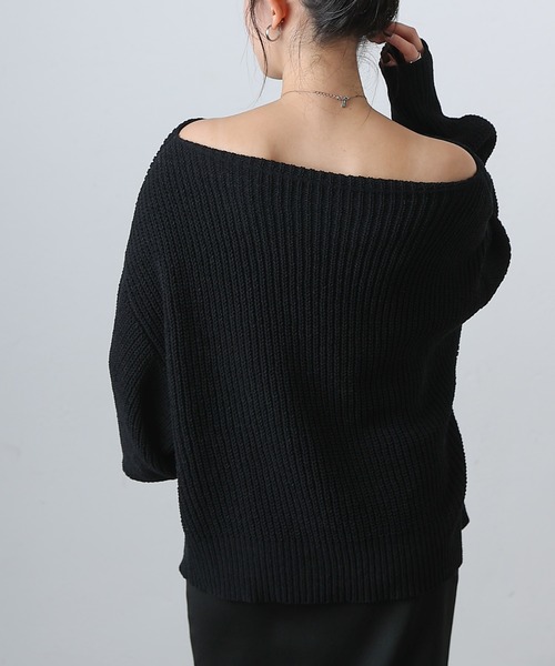 COLONY 2139（コロニートゥーワンスリーナイン）の「モールオフショルニット（ニット/セーター・レディース・ベージュ/グレー/ブラック・FREE）」の14枚目の写真