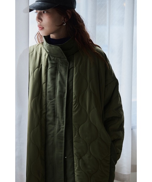 etoll. キルティング切替オフラインロングコート etoll エトル キルティング切替オフラインロングコート[品番