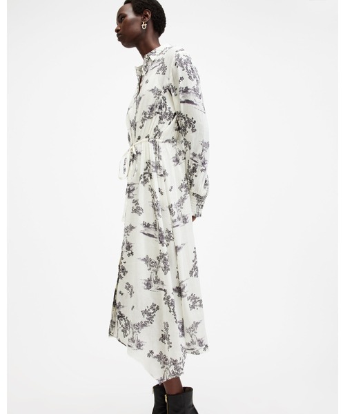 セール】SKYE FLORAL ASYMMETRIC HEM MIDI DRESS | SKYE