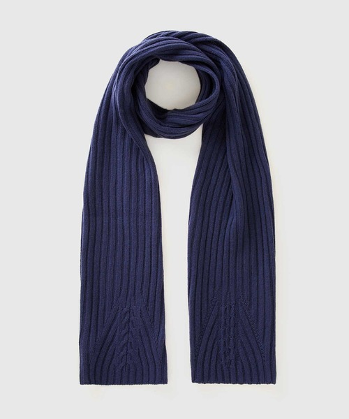 BENETTON (UNITED COLORS OF BENETTON)（ベネトンユナイテッドカラーズオブベネトン）の「【GREEN B】ウール混ニットマフラー（マフラー・レディース・ネイビー・ONE SIZE）」の2枚目の写真