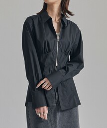 UNITED TOKYO | ジップアップスリムシャツ-ウォッシャブル-(シャツ/ブラウス)