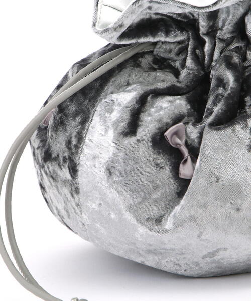 FREE'S MART(フリーズマート)の「◆プチリボン巾着バッグ(ハンドバッグ・レディース・グレー/ブラック・フリ-)」の18枚目の写真