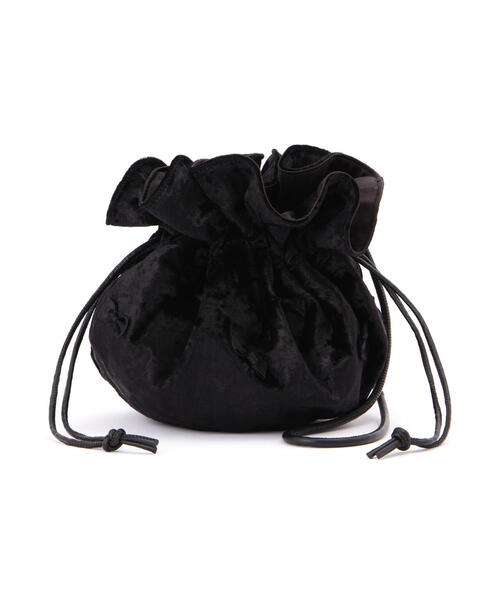 FREE'S MART(フリーズマート)の「◆プチリボン巾着バッグ(ハンドバッグ・レディース・グレー/ブラック・フリ-)」の8枚目の写真