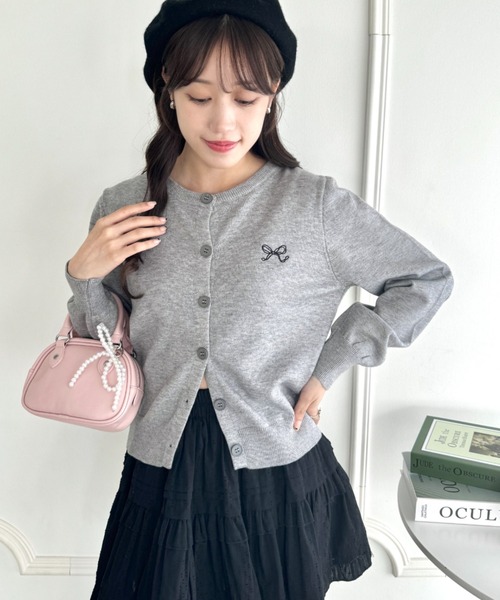 LOEWE★リボン★ロゴ★アシンメトリー★カーディガン LOEWE☆リボン☆ロゴ☆アシンメトリー☆カーディガン セール】リボン