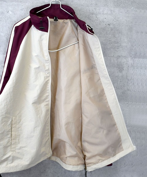 Ritzy(リッツィー)の「front embroidery raglan sleeves nylon jacket/フロント刺繍 ラグランスリーブ ナイロンジャケット レディース メンズ(ナイロンジャケット・メンズ・オフホワイト/グレー/チャコール・L/M/XL)」の15枚目の写真