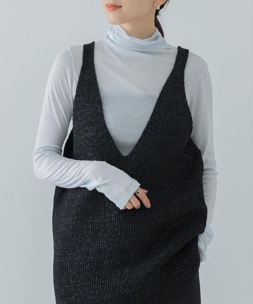 URBAN RESEARCH（アーバンリサーチ）の「『MADE IN JAPAN』シアータートルカットソー（Tシャツ/カットソー・レディース・ピンクベージュ/ホワイト/ベージュ/ブルー系その他・FREE）」の4枚目の写真