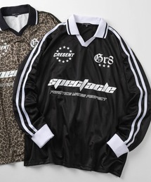 SUGGESTION（サジェッション）の「【82】ユニフォームデザイン ロングスリーブTシャツ/ゲームシャツ/ロンT/ユニセックス/レディース/メンズ/ショート丈有り（Tシャツ/カットソー）」