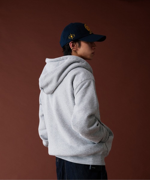 Adoon plain（アドーンプレーン）の「LEAF LOGO FULL GIP HOODIE ／リーフロゴフルジップフーディ（パーカー・メンズ・ライトグリーン/アッシュグレー/杢グレー・MEDIUM/LARGE）」の13枚目の写真