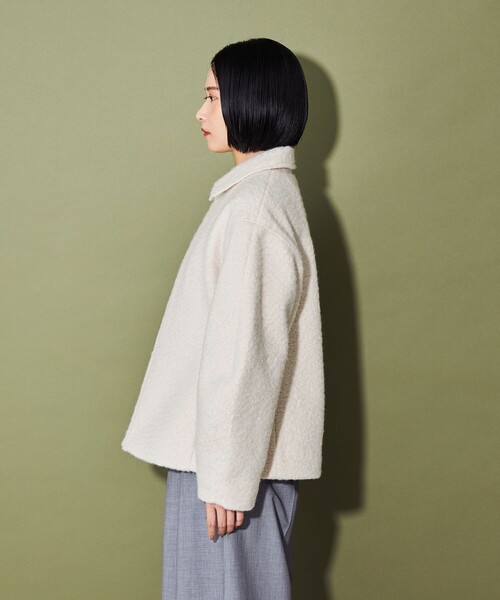 CITEN（シテン）の「＜CITEN＞エリツキジップブルゾン（ブルゾン・レディース・オフホワイト/ダークグレー・FREE）」の10枚目の写真