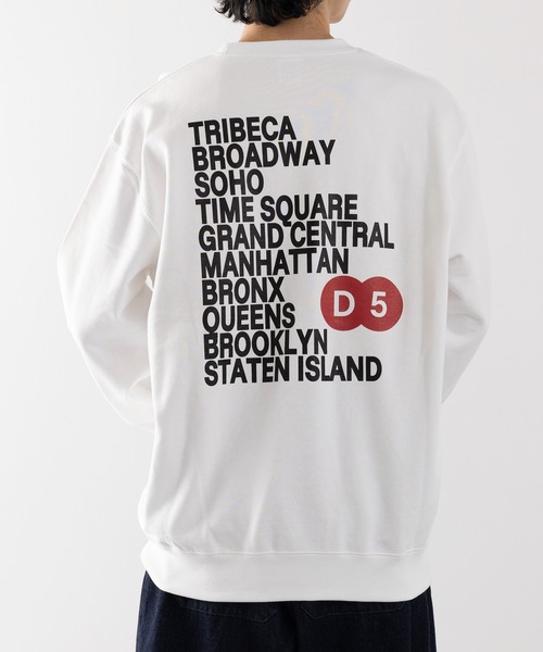 MAISON CLUB(メゾンクラブ)の「【MAISON CLUB】METRO LOGO SWEATER /ワンポイントロゴスウェット METRO LOGO/NEWYORK BROOKLYN MLB(スウェット・メンズ・ブラック/グレー/ホワイト・XL/L)」の2枚目の写真