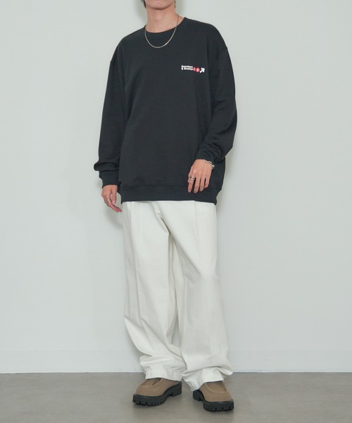 MAISON CLUB(メゾンクラブ)の「【MAISON CLUB】METRO LOGO SWEATER /ワンポイントロゴスウェット METRO LOGO/NEWYORK BROOKLYN MLB(スウェット・メンズ・ブラック/グレー/ホワイト・XL/L)」の22枚目の写真
