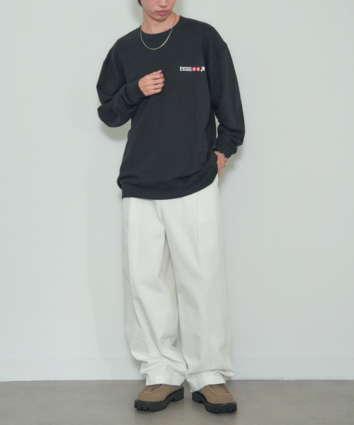 MAISON CLUB(メゾンクラブ)の「【MAISON CLUB】METRO LOGO SWEATER /ワンポイントロゴスウェット METRO LOGO/NEWYORK BROOKLYN MLB(スウェット・メンズ・ブラック/グレー/ホワイト・XL/L)」の21枚目の写真