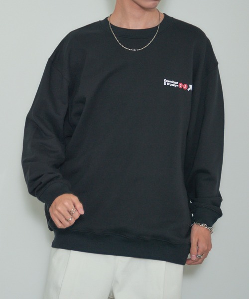 MAISON CLUB(メゾンクラブ)の「【MAISON CLUB】METRO LOGO SWEATER /ワンポイントロゴスウェット METRO LOGO/NEWYORK BROOKLYN MLB(スウェット・メンズ・ブラック/グレー/ホワイト・XL/L)」の17枚目の写真